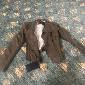 Andrew Marc Marc New York olive green leather jacket NWT